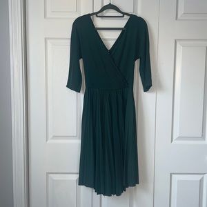 BCBG Max Azria Green Faux Wrap Dress